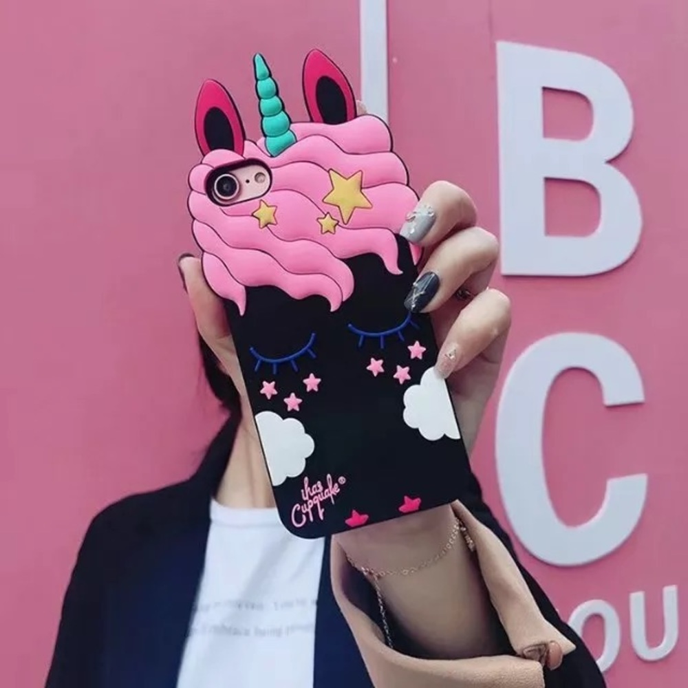 Shy Sleeping Magical Moon Unicorn silicone iPhone